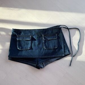 Princess Polly Countryside Skort Blue Denim